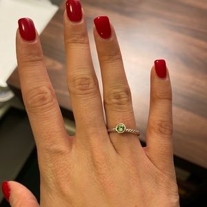 Touchstone Crystal August birthstone ring